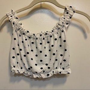 Topshop Polka Dot Crop Top